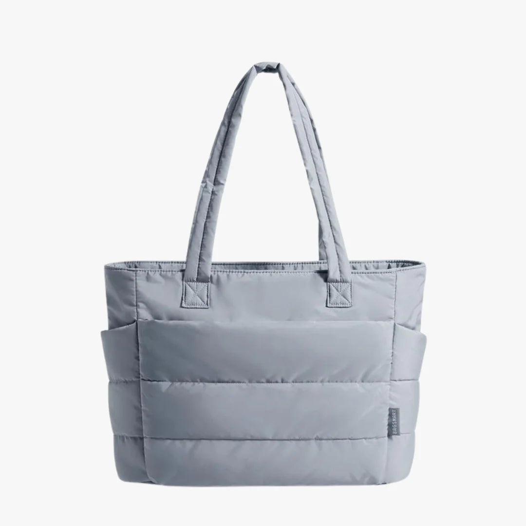 Women Puffer Tote Bag Quilted Puffy Shoulder Handbag Work Travel Laptop 15.6”