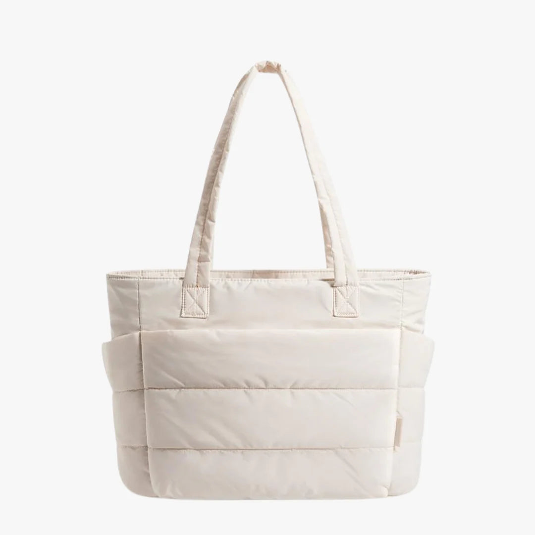 Women Puffer Tote Bag Quilted Puffy Shoulder Handbag Work Travel Laptop 15.6”