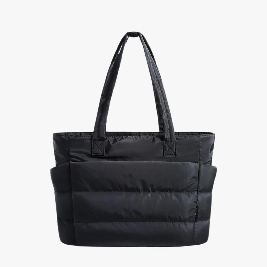 Women Puffer Tote Bag Quilted Puffy Shoulder Handbag Work Travel Laptop 15.6”