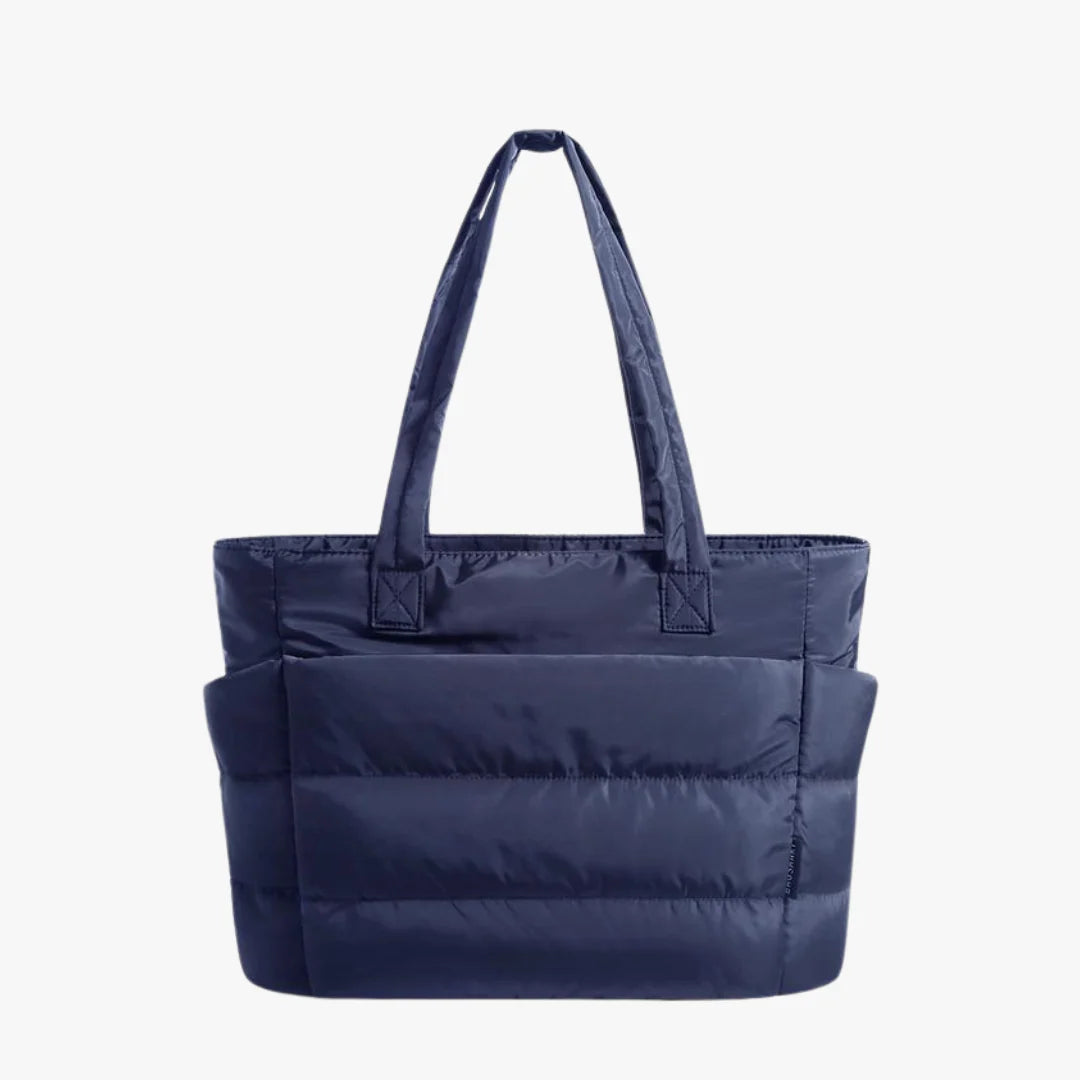 Women Puffer Tote Bag Quilted Puffy Shoulder Handbag Work Travel Laptop 15.6”