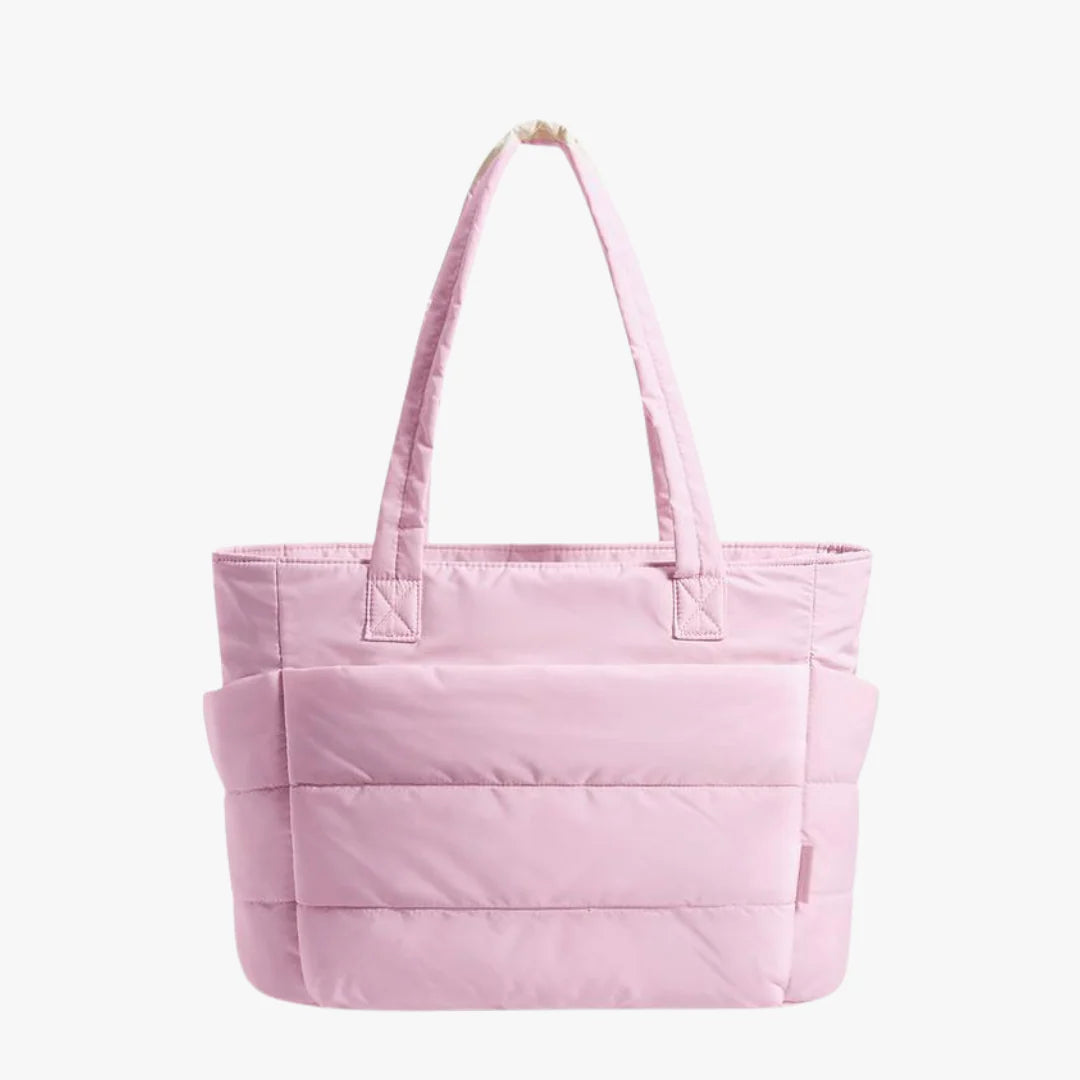 Women Puffer Tote Bag Quilted Puffy Shoulder Handbag Work Travel Laptop 15.6”